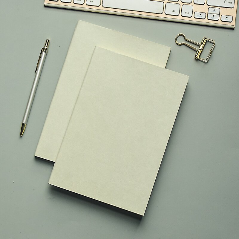 

1pc Plain Cover Notebook, Light grey