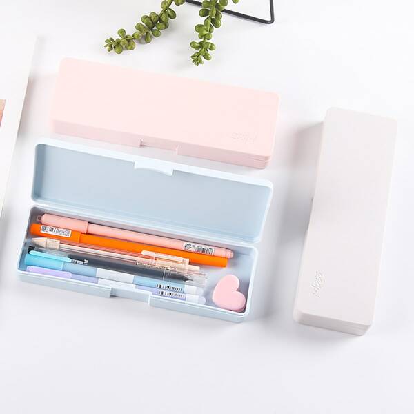 

1pc Plain Random Pencil Case, Multicolor