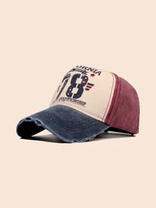 1 sombrero/sombrero de béisbol/gorra de camionero ajustable para el sol para deportes al aire libre y uso diario, diseño de número impreso de parches desgastados vintage de moda para hombres en la calle