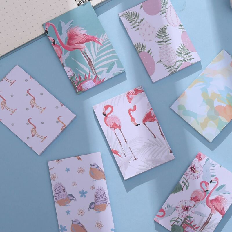 

1pc Flamingo Print Random Memo Pad, Multicolor