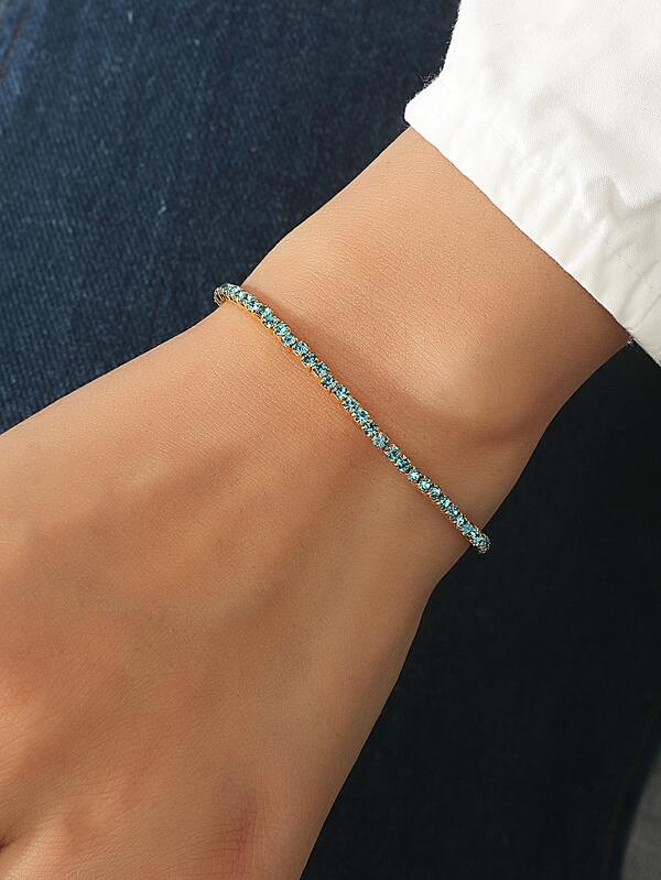 Rhinestone Elastic Bracelet SHEIN USA