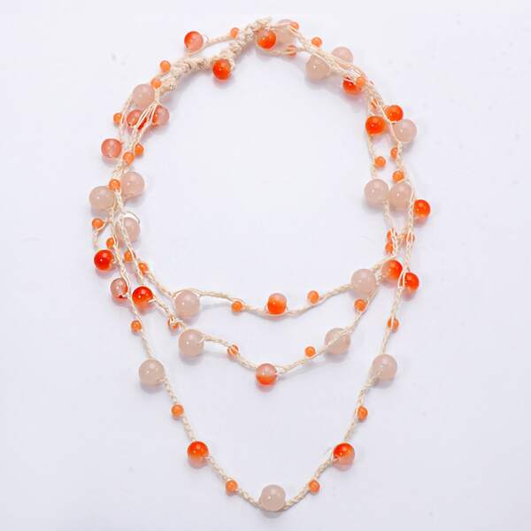 

Stone Decor Layered Necklace, Multicolor