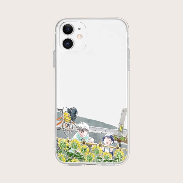 

Cartoon Graphic Clear Phone Case