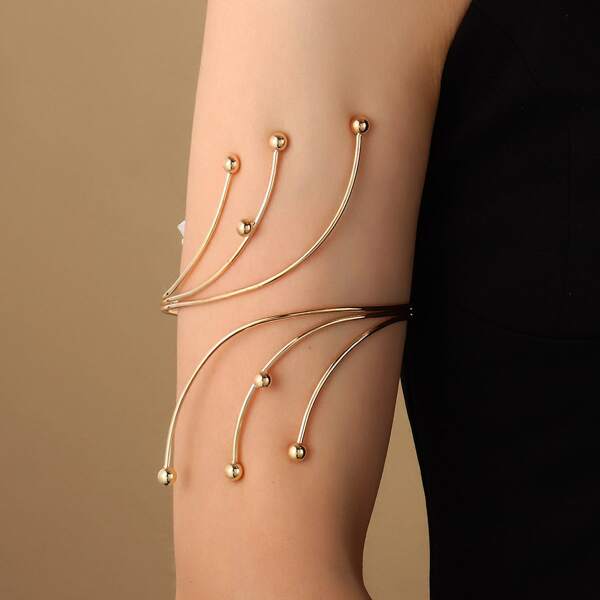

Alloy Arm Cuff, Gold