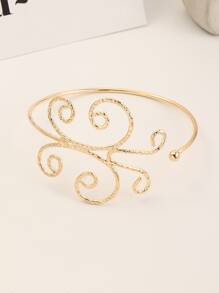 NAIZHU 1pc Fashionable Exaggerated & Sexy European And American Butterfly Metal Body Chain With Line Design And Adjustable Cuff - Yellow Gold - View 2
