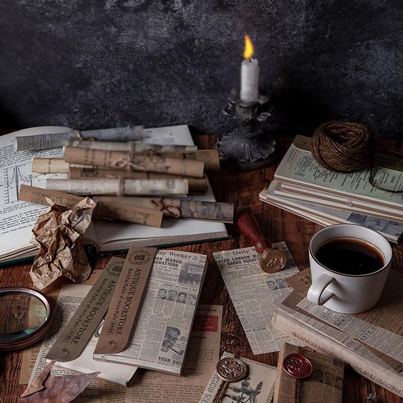 

60pcs Vintage Pattern Random Material Paper, Multicolor