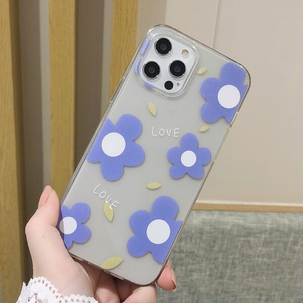 

Flower Pattern Clear Phone Case