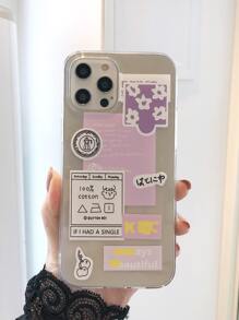 Sticker Pattern Clear Phone Case - Clear - View 1