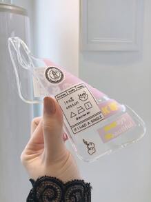 Sticker Pattern Clear Phone Case - Clear - View 3