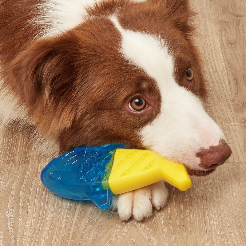 

Shark Shaped Pet Chew Toy, Yellow