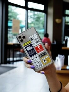 Funda de celular con estampado de pegatina - transparente - Ver 3
