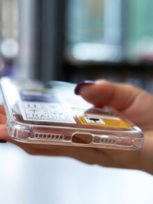 Funda de celular con estampado de pegatina - transparente - Ver 5