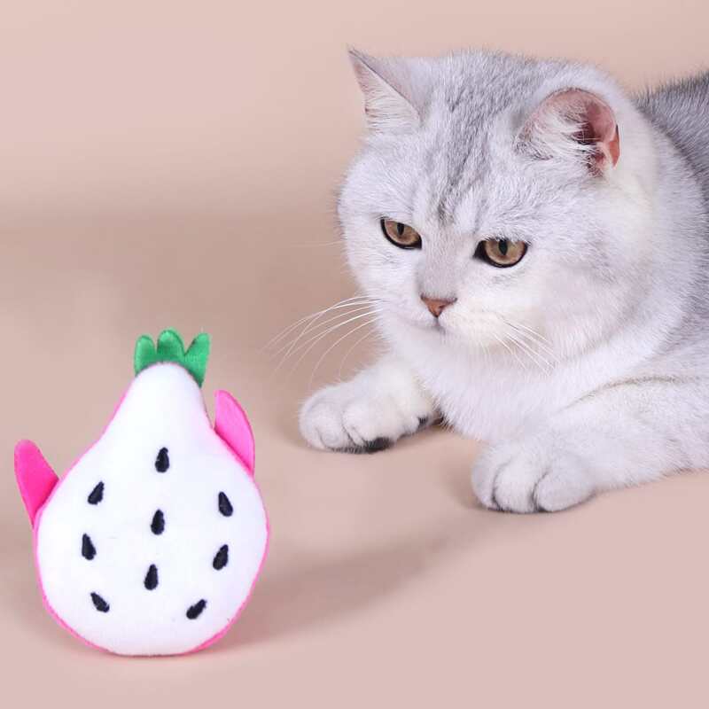

Dragon Fruit Shaped Pet Chew Toy, Multicolor