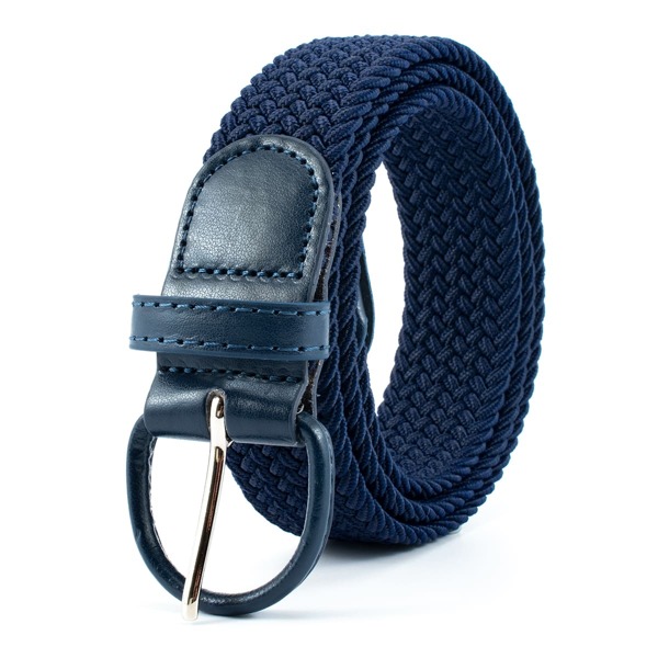 

Men Simple Woven Belt, Navy blue