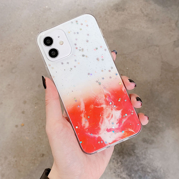 

Ombre Clear Phone Case, Red