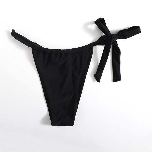 

Tie Side Thong Bikini Panty, Black