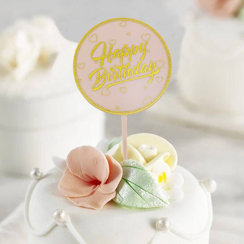 

1pc Slogan Graphic Birthday Cake Topper, Multicolor