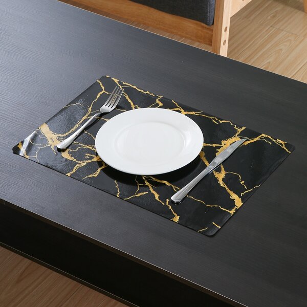 

Marble Pattern Placemat, Black