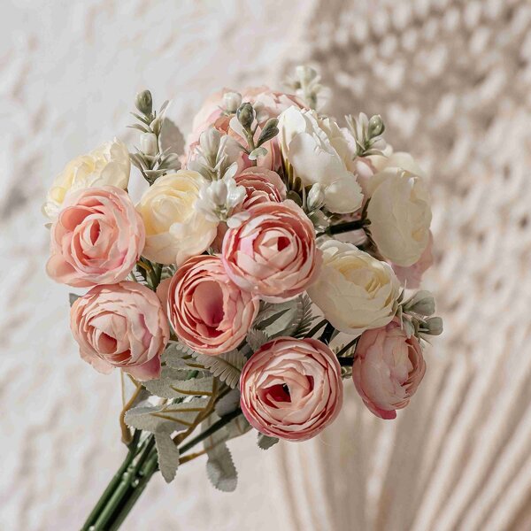 

1bundle Artificial Flower With 18pcs Head, Multicolor