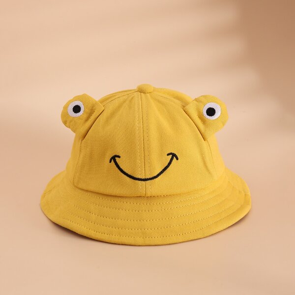 

Toddler Kids Cartoon Frog Design Bucket Hat, Yellow