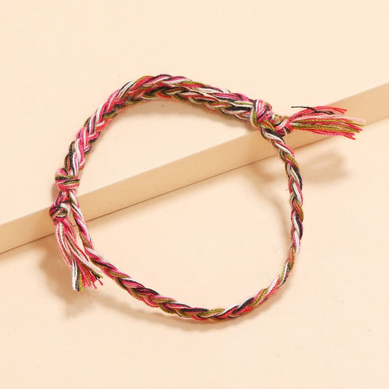 

Colorful Braided Tassel Bracelet, Multicolor