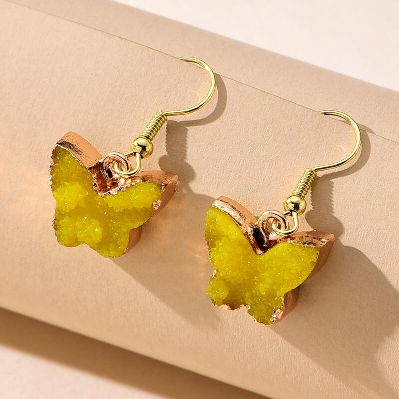 

Butterfly Drop Earrings, Yellow