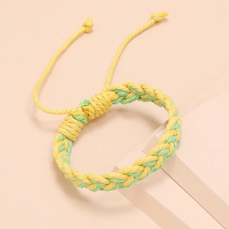 

1pc Braided Rope Bracelet, Green
