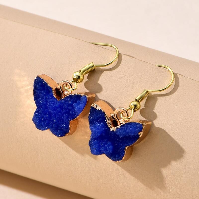 

Butterfly Drop Earrings, Royal blue