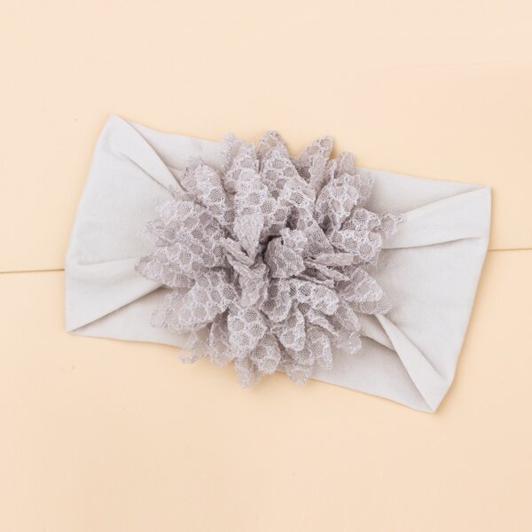 

Baby Mesh Flower Decor Hair Band, Grey