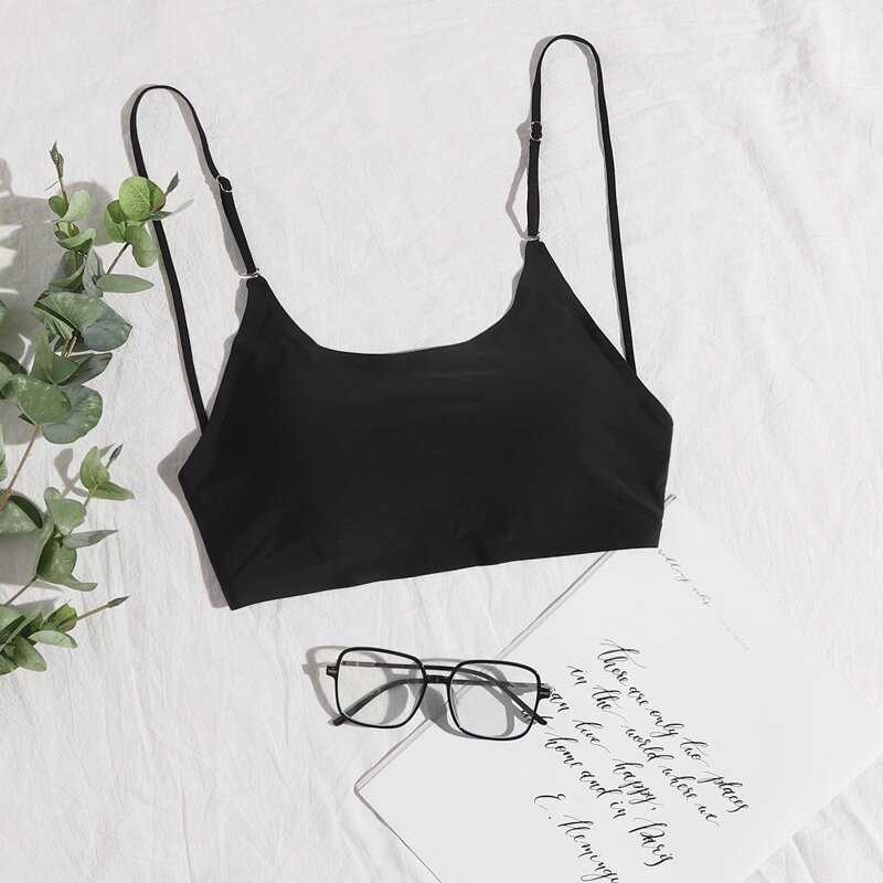 

Simple Solid Bra, Black