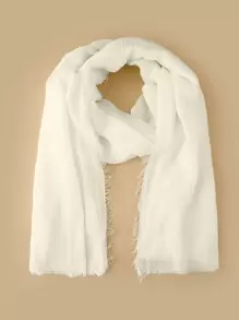 1 chiếc khăn trùm đầu Ả Rập bằng vải lanh trơn màu đơn giản dành cho nữ, khăn choàng Abaya mềm mại, phụ kiện đi biển, chống nắng, thích hợp sử dụng hàng ngày, quần áo che mặt mùa đông thu - Màu be - Xem 1