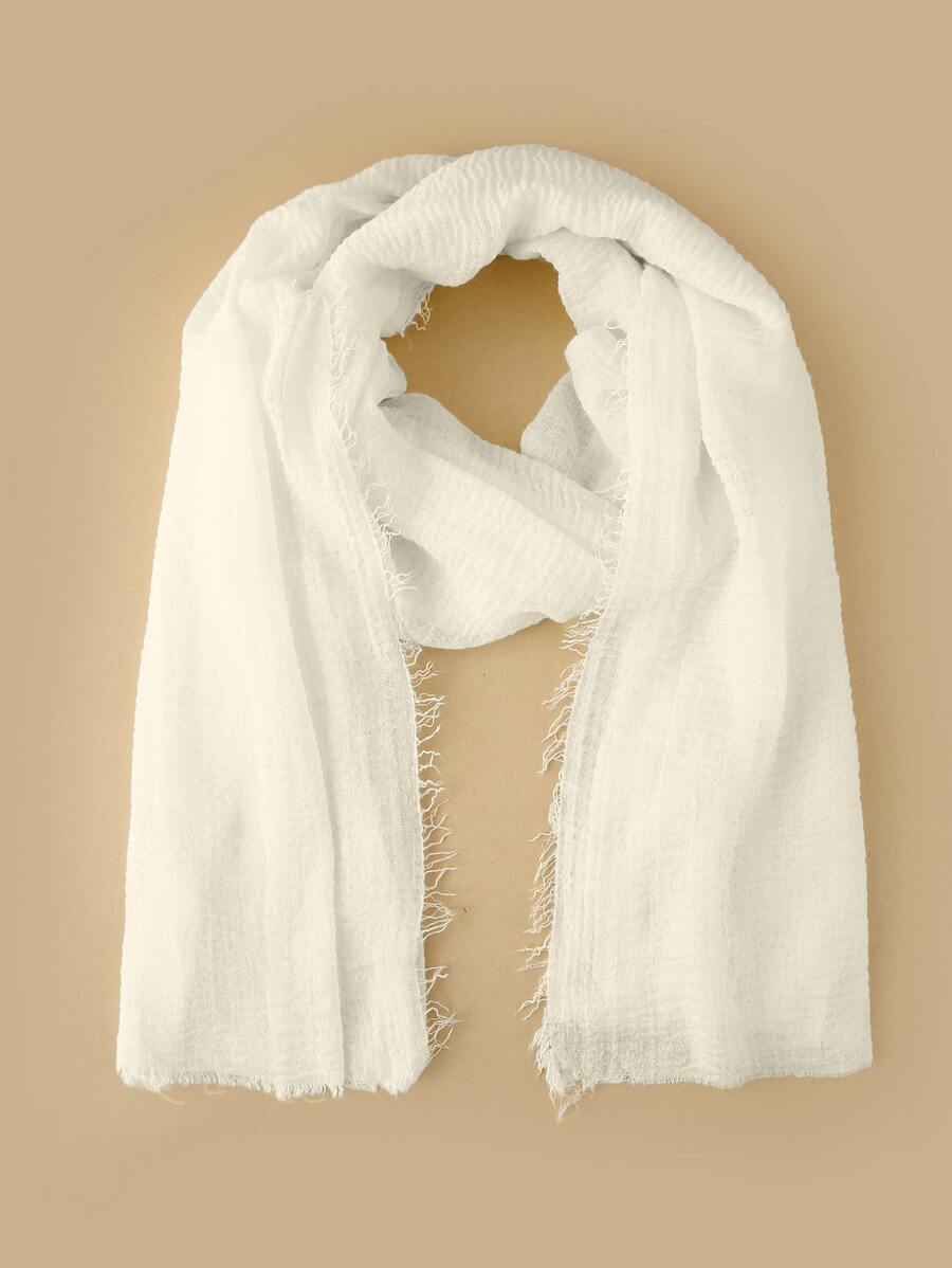 1 chiếc khăn trùm đầu Ả Rập bằng vải lanh trơn màu đơn giản dành cho nữ, khăn choàng Abaya mềm mại, phụ kiện đi biển, chống nắng, thích hợp sử dụng hàng ngày, quần áo che mặt mùa đông thu - Màu be - Xem 1