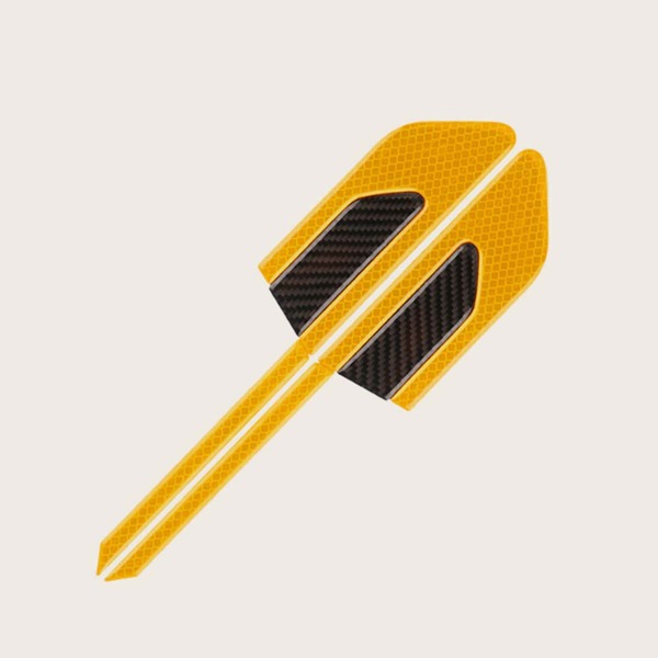 

2pcs Car Door Reflective Sticker, Yellow