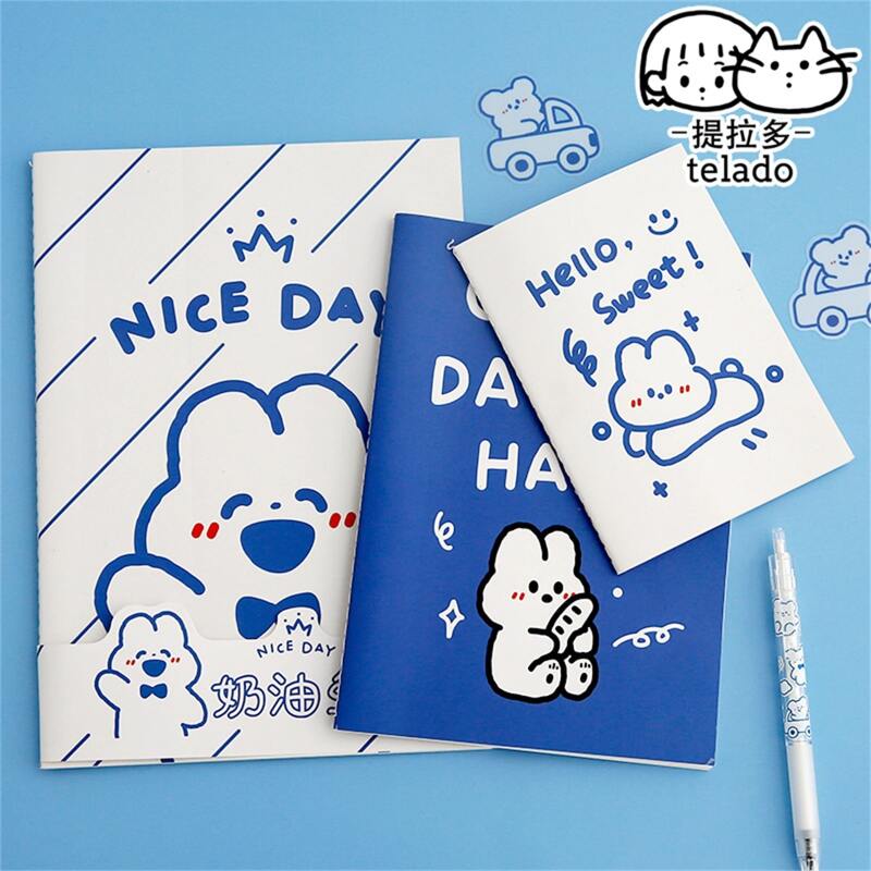 

3pcs Random Color Cartoon Graphic Notebook, Multicolor