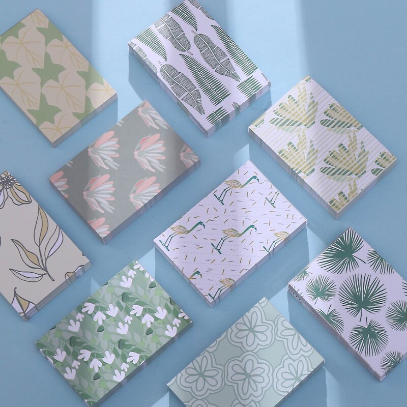 

1pc Plant Print Random Memo Pad, Multicolor