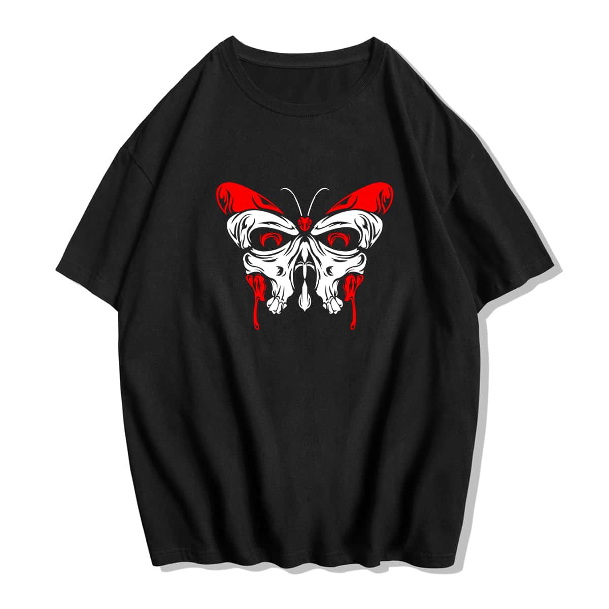 

Guys Butterfly & Skull Graphic Tee, Black