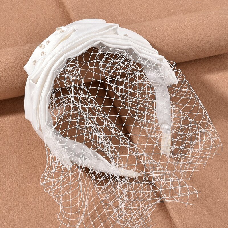 

Faux Pearl Decor Hair Hoop, White