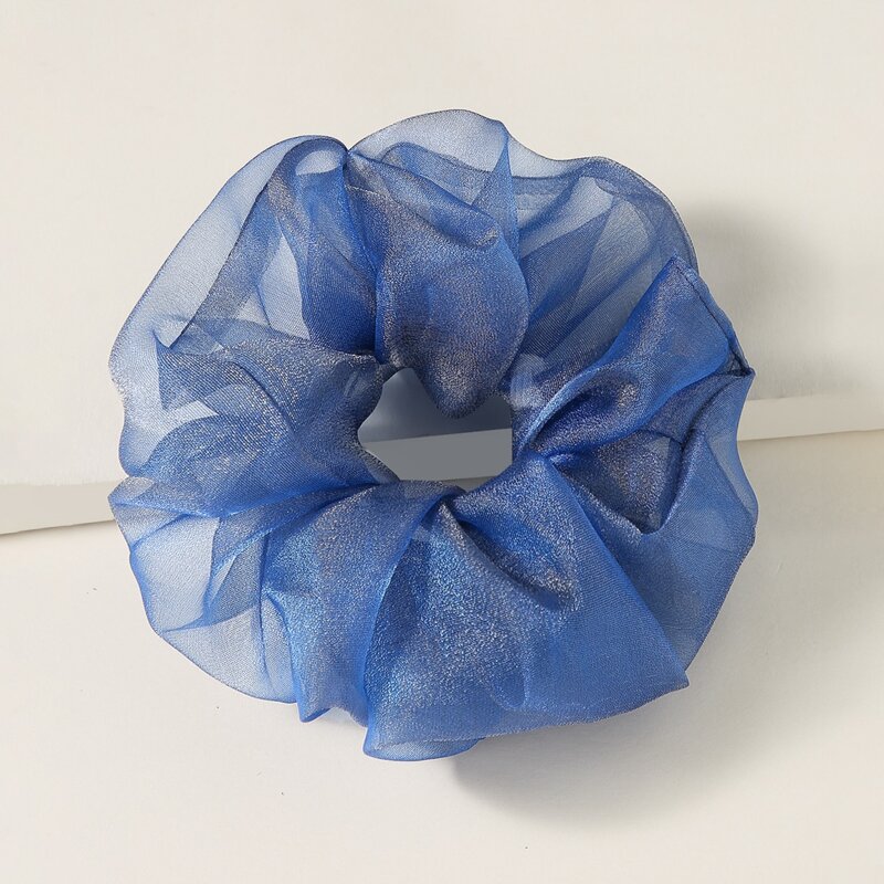 

1pc Solid Scrunchie, Blue
