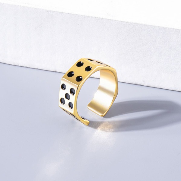 

Men Dice Design Ring, Gold