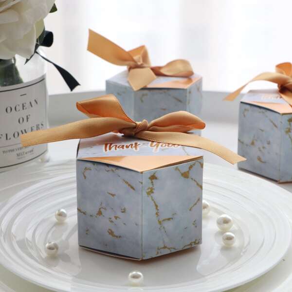 

5pcs Marble Pattern Random Candy Box, Multicolor