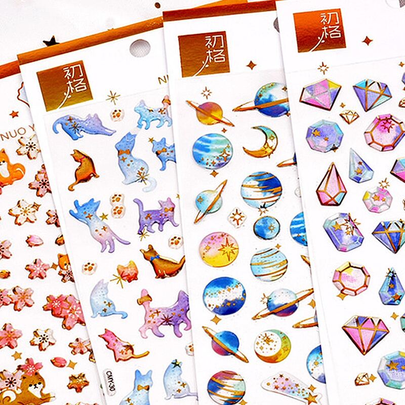 

1sheet Random Pattern Epoxy Sticker, Multicolor