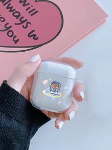 2入組卡通圖案透明耳機殼通用於Airpods - 無色 - 查看 3