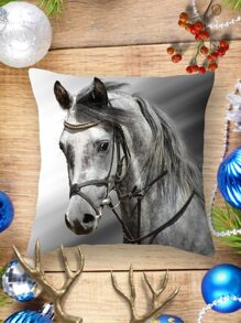 Horse Print Cushion Cover Without Filler, Modern Throw Pillow Case For Sofa - Multicolor - View 6