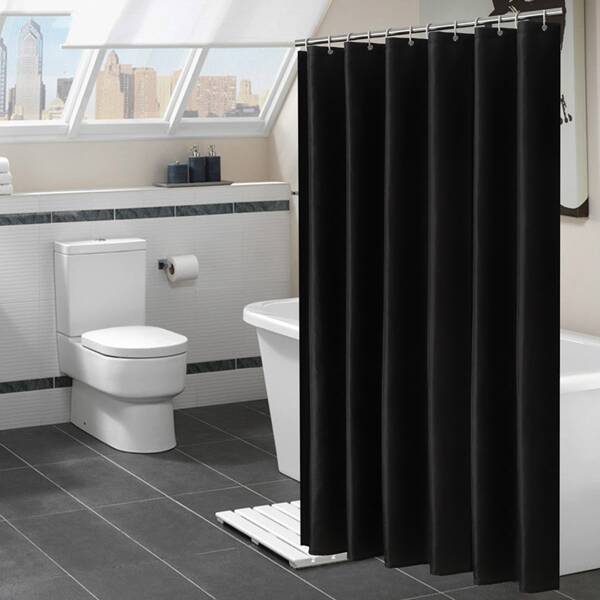 

Solid Color Water Proof Shower Curtain, Black