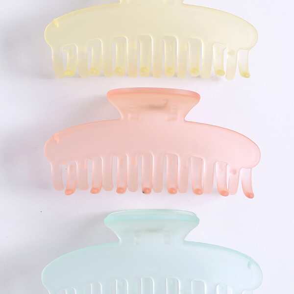 

3pcs Acrylic Hair Claw, Multicolor