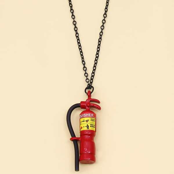 

Fire Extinguisher Charm Necklace, Multicolor
