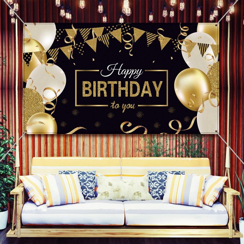 

1pc Birthday Photo Background Cloth, Black
