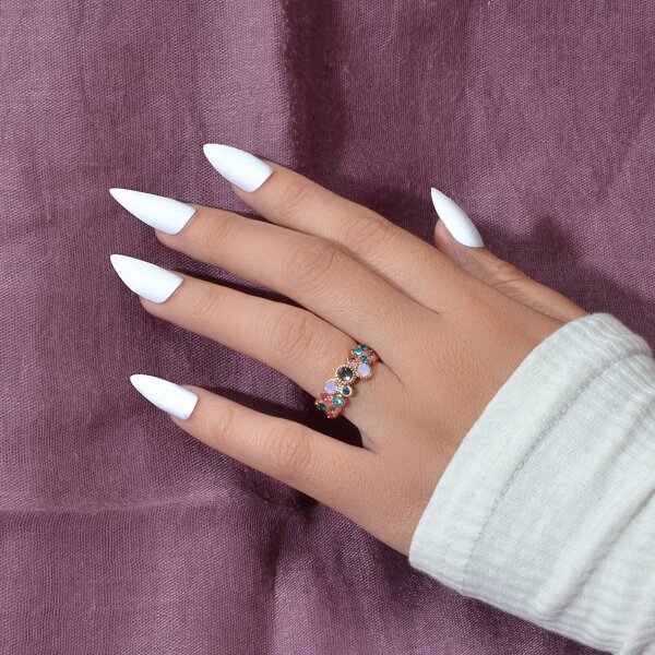 

Rhinestone Decor Ring, Multicolor