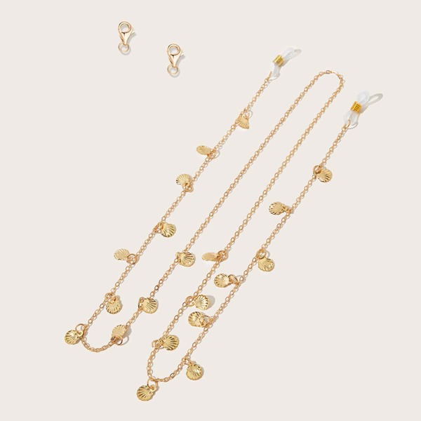 

Shell Charm Face Mask Chain, Gold
