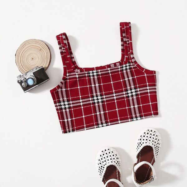 

Girls Plaid Tank Top, Multicolor
